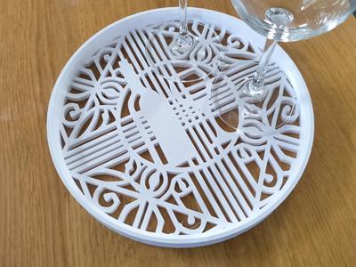 Elegant Wine-themed serving tray 