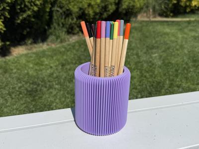 Ribbed Cup Pencil Holder v6