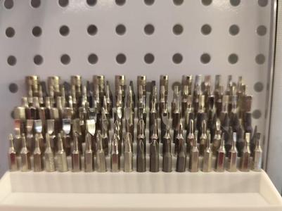 Screwdriver Bit Pegboard Storage Box
