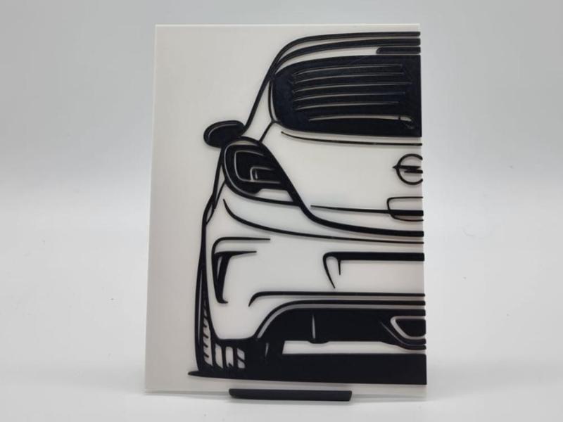 2D Wall Art Opel Corsa D OPC