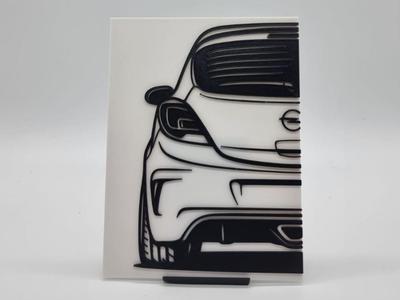 2D Wall Art Opel Corsa D OPC