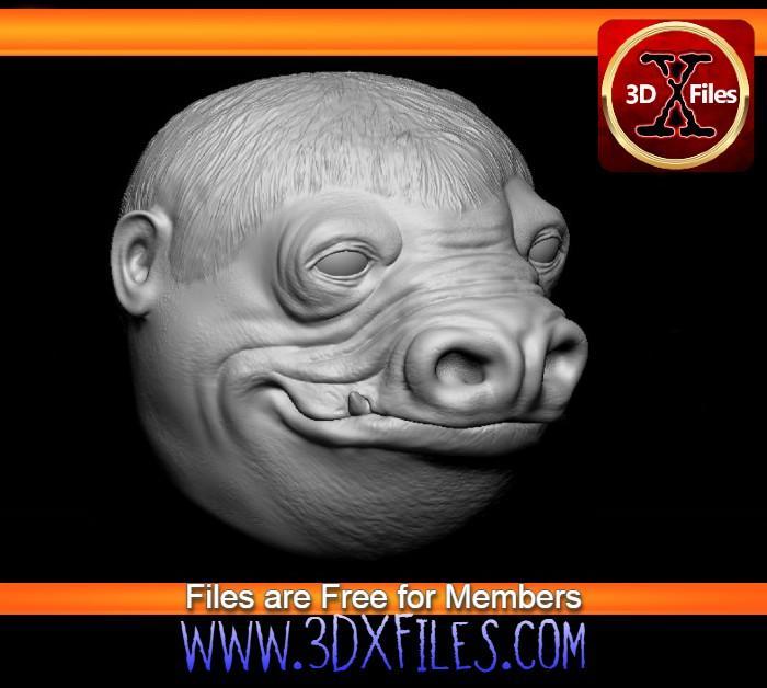 Snaggletooth Head Sculpt - Star Wars 1/6 Scale - Hottoys 1:6 - 3D File