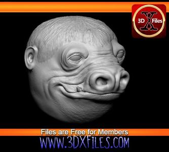 Snaggletooth Head Sculpt - Star Wars 1/6 Scale - Hottoys 1:6 - 3D File