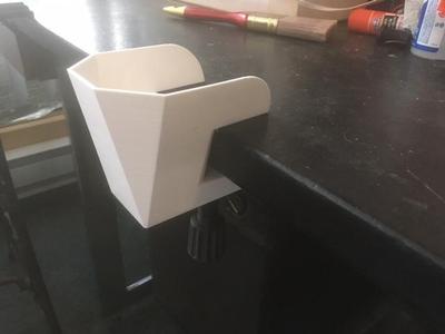 Desk-Mounted Bin