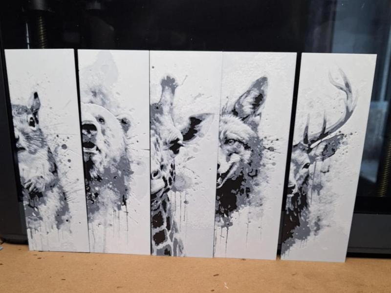 Black and white animal bookmarks set 2