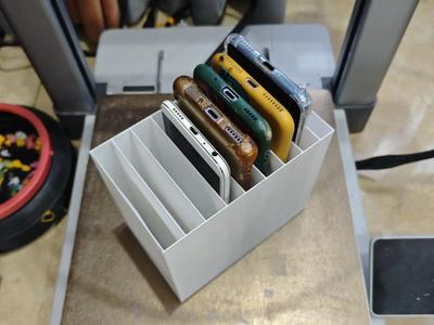 Cell Phone Organizer Space-Saving Design Supports Horizontal, Vertical, and Upright Placement Accommodates Nine Phones Charging Stand Phone Storage Rack