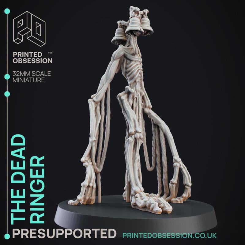 Dead Ringer - Cryptid - PRESUPPORTED - 32mm scale - Siren head D&D style