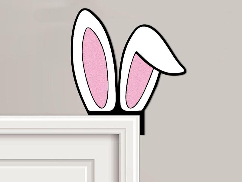 Easter Bunny Ears Door Corner Topper