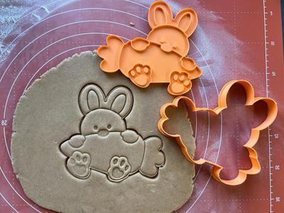 Bunny Carrot Plaque Cookie Cutter
