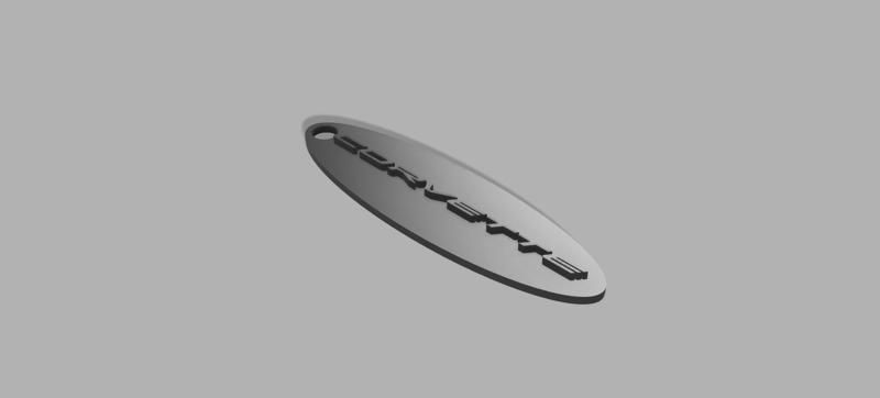 Corvette Logo & Writing keychain