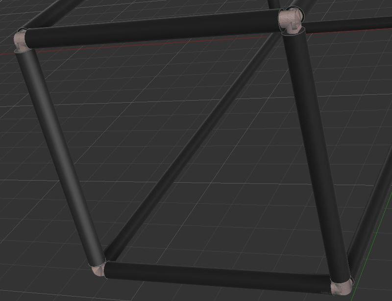 Electrical conduit 1/2 inch 90 degree joint for 3 tubes
