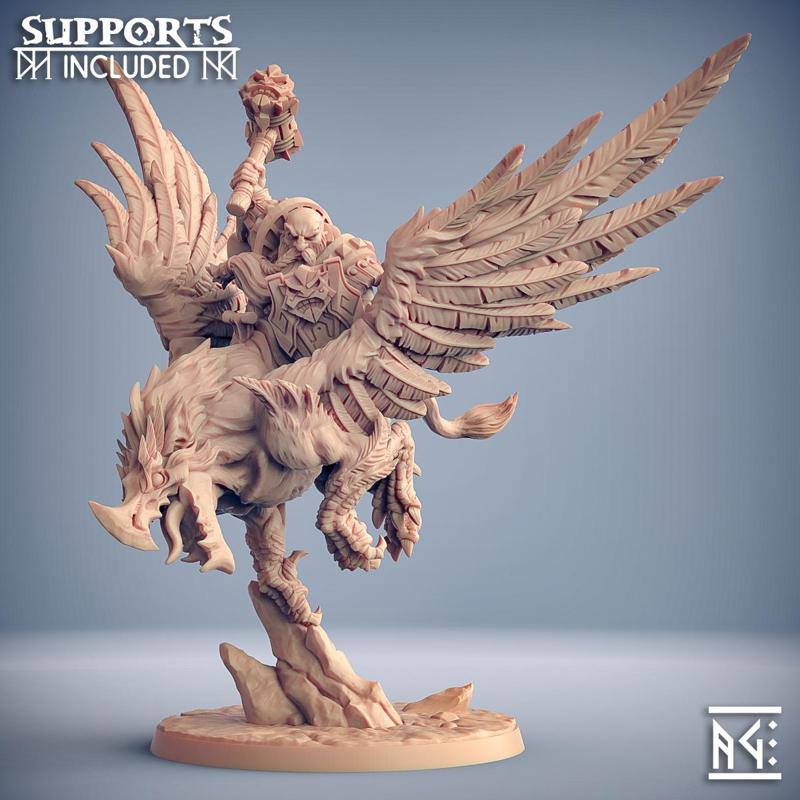 Alvar on Thunderbeak - Dwarven Lord on Gryphon