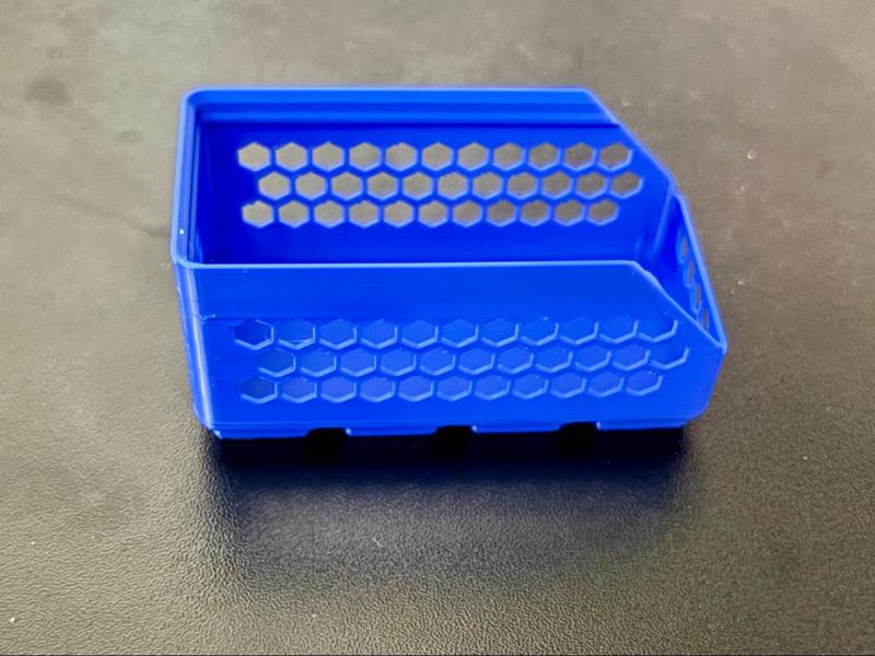 Gridfinity 1x2 Slanted Open-Face Honeycomb Box