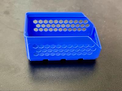 Gridfinity 1x2 Slanted Open-Face Honeycomb Box