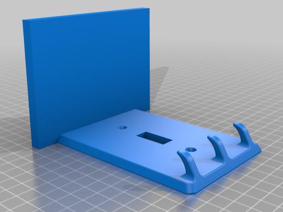 Single switchplate cover with table and key hanger