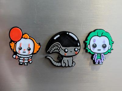 Cute Halloween Movie Characters - Magnets (Part 3)