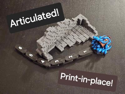Articulated Ruler (inches) Print-in-place