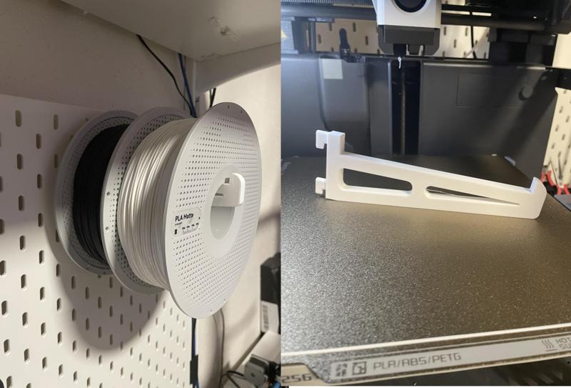 2x 1kg Spool Holder for Ikea Skadis 165mm