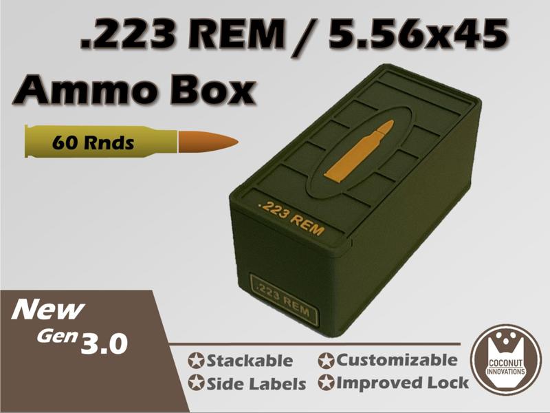 Ammo Storage Box 5.56 / 0.223 Remington 60 Rounds