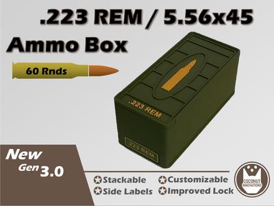 Ammo Storage Box 5.56 / 0.223 Remington 60 Rounds