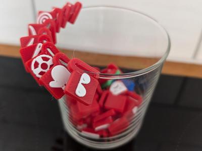 Customizable SVG party glass markers