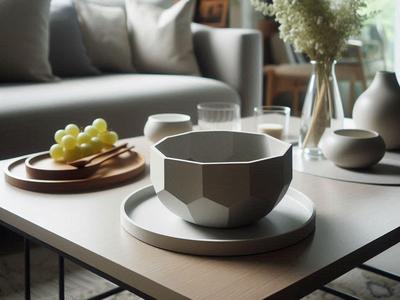 Design Decagonal Bowl with matching Tray