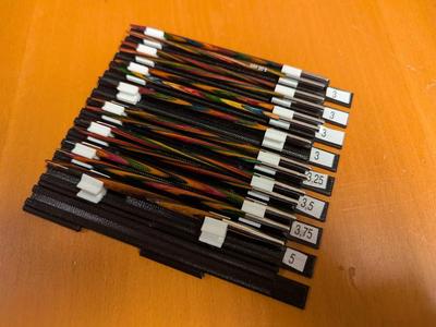 Modulare Aufbewahrung für Rundstricknadeln   