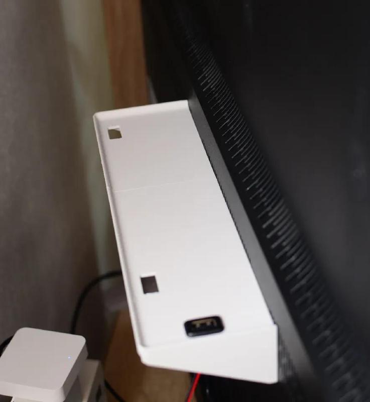 Shelf behind the TV   