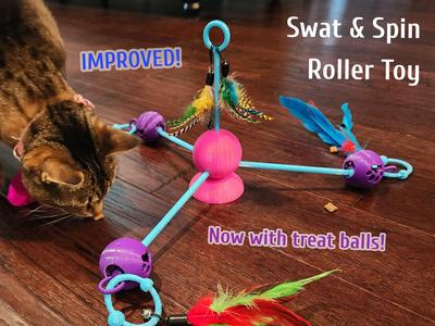 Swat and Spin Roller Toy with Treat Dispensers