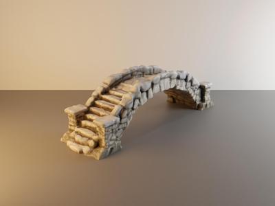 Ancient stone bridge for tabletop wargaming