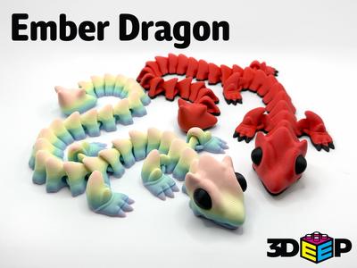Flexi Ember Dragon - Print in place No supports