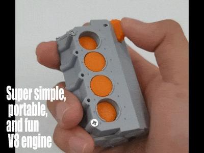 Super simple, portable, and fun V8 engine fidget
