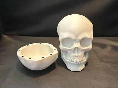 100mm Split Skull Magnetic Container Hidden Stash