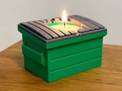 Dumpster Fire Tea Light Holder