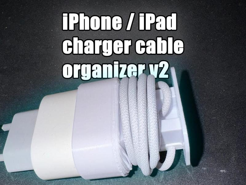 iPhone / iPad charger cable organizer v2