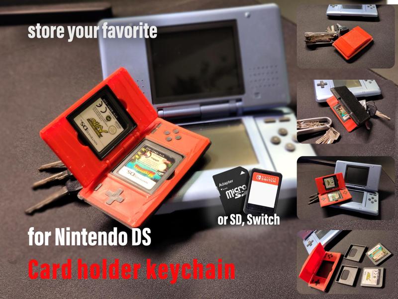 Nintendo DS Card Holder Keychain or SD and Switch