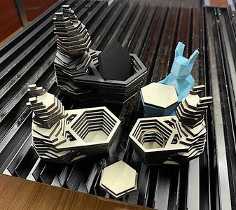 Low Poly Art Bunny for Laser Cutting - Toy, Box, Holder