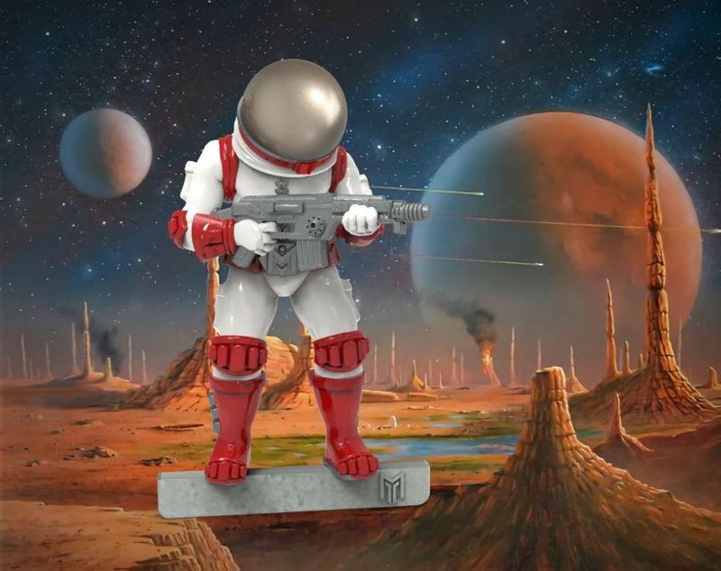 Retro Space Man / Vintage 50's Sci-Fi Soldier - 28mm Miniature