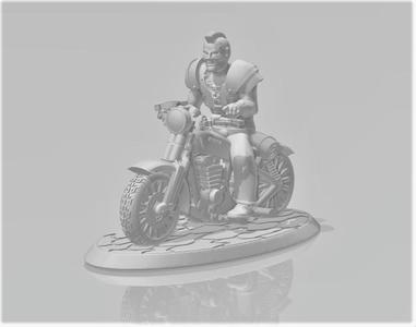 28mm Post Apocalyptic Biker Punk Gang Member - FWW & Gaslands etc