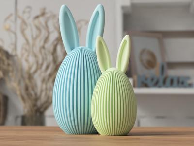 Easter Egg with bunny ears