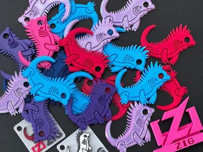 Ziggy the ziguana keychain