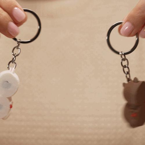 Kitten Couple Keychain 🐱❤️🐱 - Magnetic Love Connection.