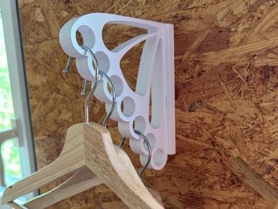 Wall hook for 7 clothes hangers