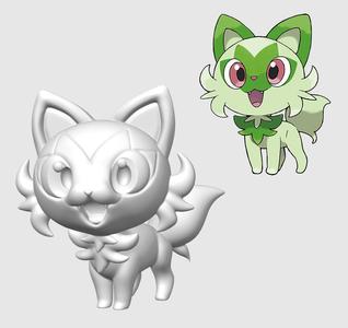 Pokemon - Sprigatito (Single + Multi color)