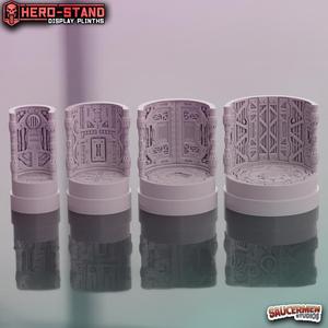 Hero-Stand Display Plinths - Gothic Factory (Round)