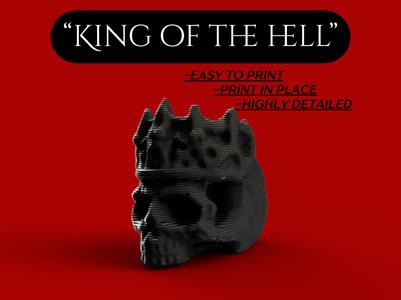 "KING of the HELL" - skull & crown