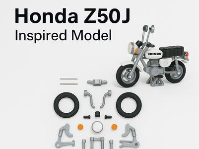Honda Z50J – Inspired 3D Printable Mini Model