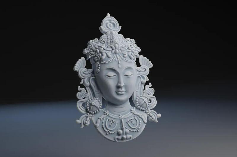 Green Tara Pendant /  Bust   