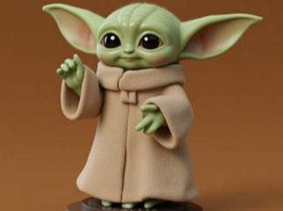 Baby Yoda says Hello - Sculpture Dolls figure