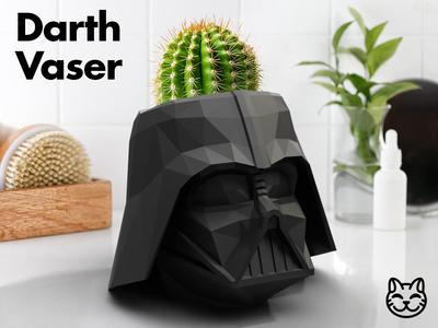 Darth Vaser - A Cat Wars Low-Poly Vase Planter